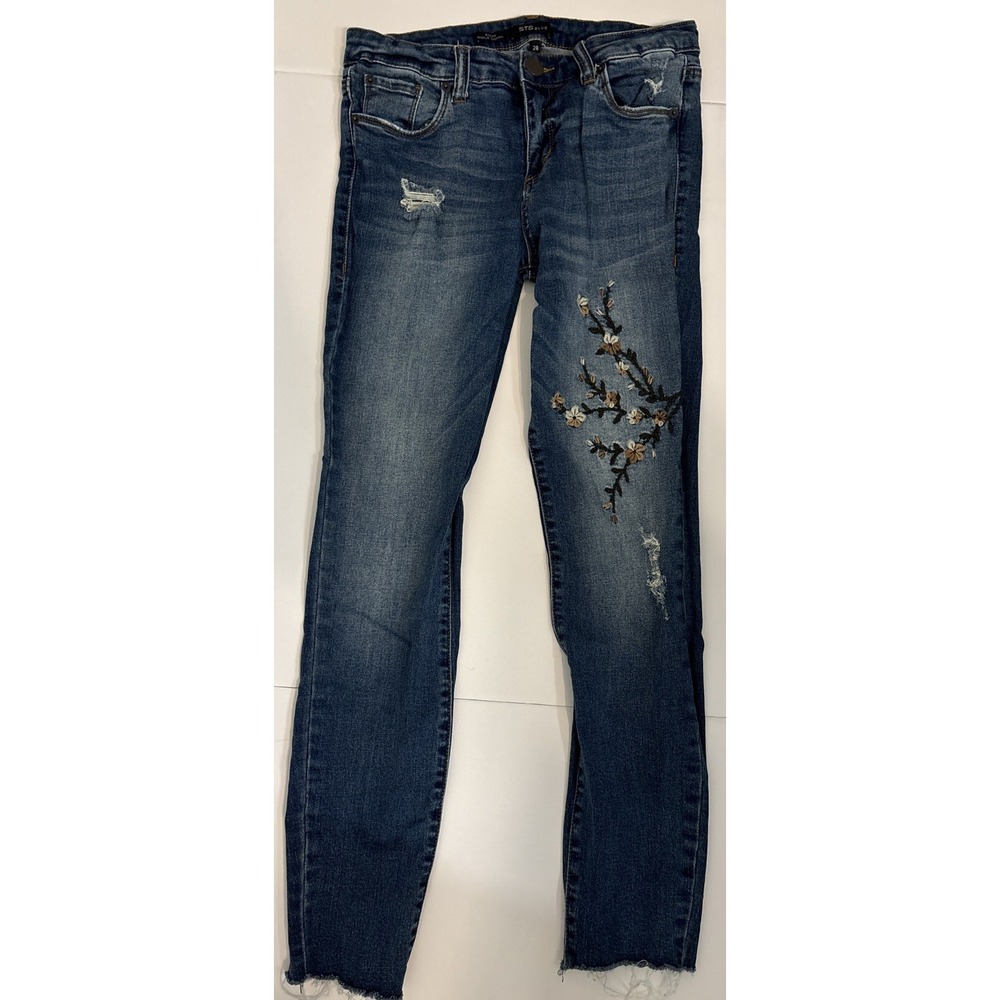 STS Blue Women's Size 28 Emma Ankle Skinny Dark Wash Low Rise Stretch Jeans